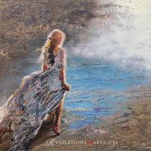 Bride walking into water Gold